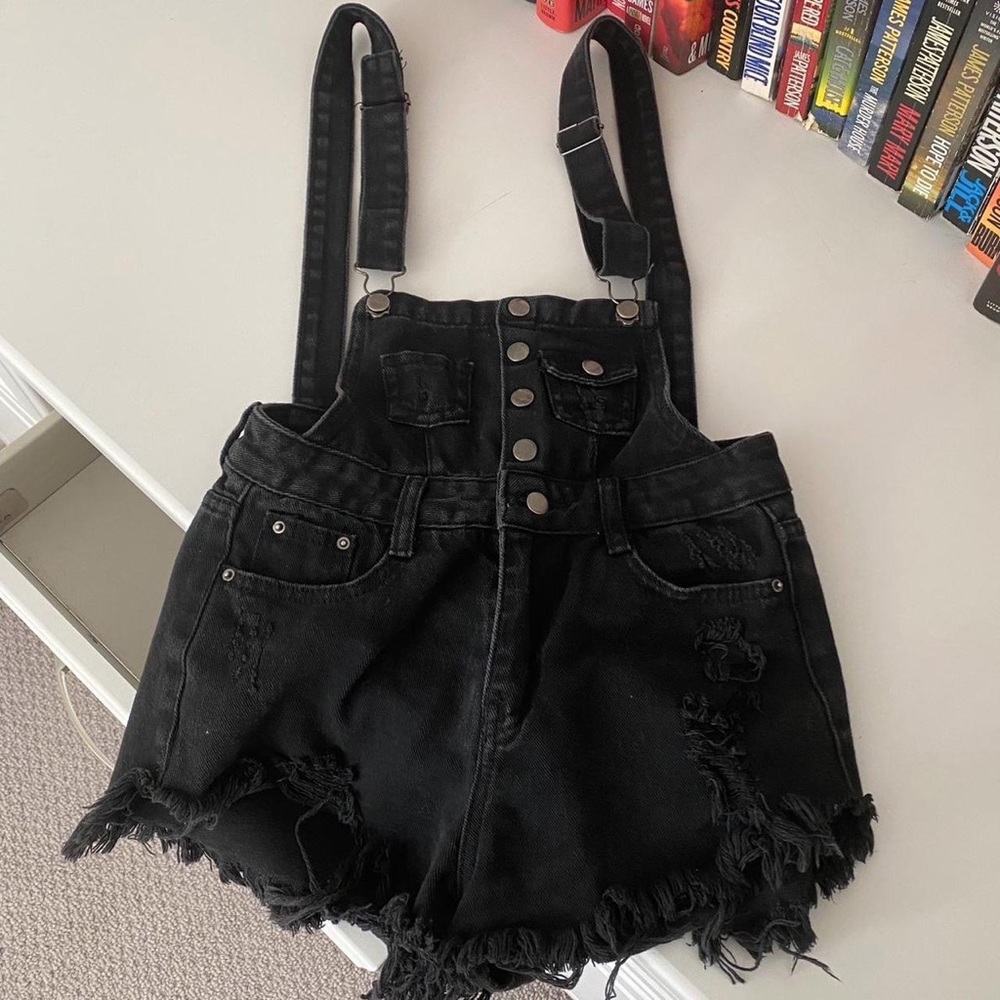 Black Distress Overall